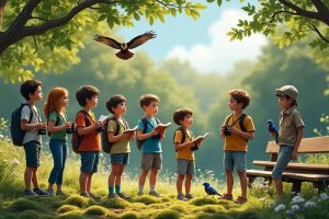 apprenez à observer les oiseaux avec les enfants tout en leur enseignant le respect de la nature. activités ludiques et éducatives pour sensibiliser les plus jeunes à la biodiversité.
