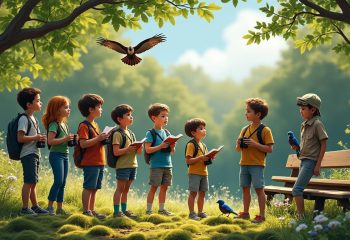 apprenez à observer les oiseaux avec les enfants tout en leur enseignant le respect de la nature. activités ludiques et éducatives pour sensibiliser les plus jeunes à la biodiversité.
