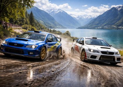 découvrez l'aventure unique des aigles du léman à travers des rallyes palpitants en subaru wrx sti et mitsubishi lancer evolution, alliant vitesse et paysages spectaculaires.